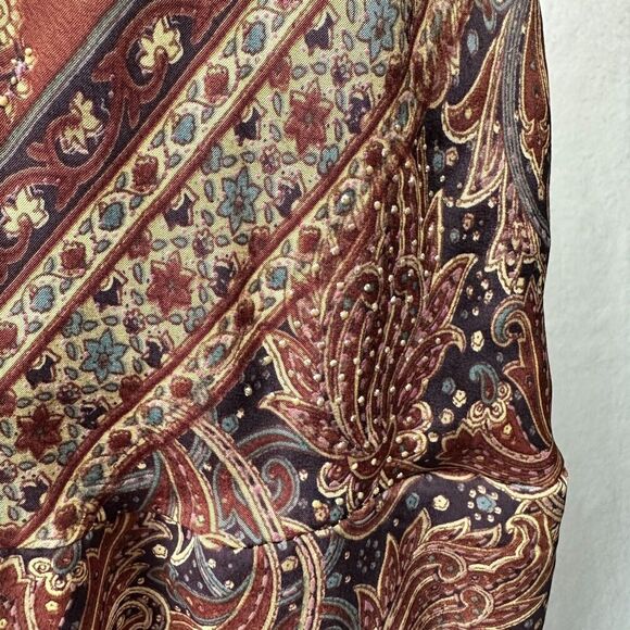 India Boutique Paisley Midi Dress Size Small Sleeveless Boho Sundress Western - Picture 10 of 16